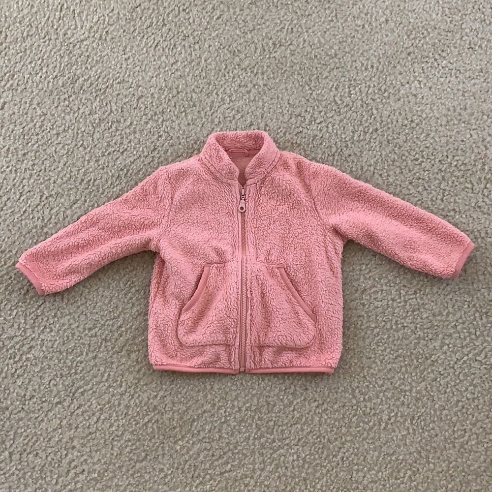 Baby pink 12 month fleece jacket